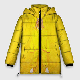 Женская зимняя куртка 3D с принтом Yellow Billie в Екатеринбурге, верх — 100% полиэстер; подкладка — 100% полиэстер; утеплитель — 100% полиэстер | длина ниже бедра, силуэт Оверсайз. Есть воротник-стойка, отстегивающийся капюшон и ветрозащитная планка. 

Боковые карманы с листочкой на кнопках и внутренний карман на молнии | Тематика изображения на принте: billie eilish | lovely | music | ocean eyes | pop | билли айлиш | девушка | музыка | океан | поп | эйлиш | элиш