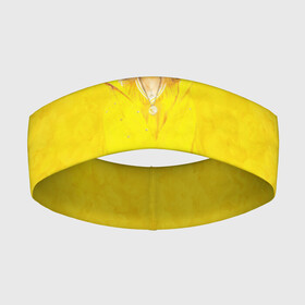 Повязка на голову 3D с принтом Yellow Billie в Екатеринбурге,  |  | billie eilish | lovely | music | ocean eyes | pop | билли айлиш | девушка | музыка | океан | поп | эйлиш | элиш