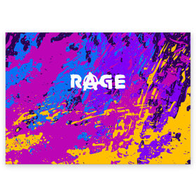 Поздравительная открытка с принтом RAGE 2 в Екатеринбурге, 100% бумага | плотность бумаги 280 г/м2, матовая, на обратной стороне линовка и место для марки
 | apocalypse | game | paints | rage | rage 2 | апокалипсис | безумие | брызги | игра | краски