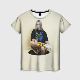 Женская футболка 3D с принтом Hole в Екатеринбурге, 100% полиэфир ( синтетическое хлопкоподобное полотно) | прямой крой, круглый вырез горловины, длина до линии бедер | billie eilish | lovely | music | ocean eyes | pop | билли айлиш | девушка | музыка | океан | поп | эйлиш | элиш