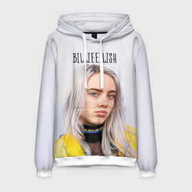 Мужская толстовка 3D с принтом BillieEilish в Екатеринбурге, 100% полиэстер | двухслойный капюшон со шнурком для регулировки, мягкие манжеты на рукавах и по низу толстовки, спереди карман-кенгуру с мягким внутренним слоем. | billie eilish | lovely | music | ocean eyes | pop | билли айлиш | девушка | музыка | океан | поп | эйлиш | элиш