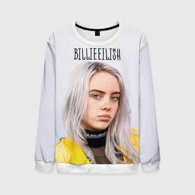 Мужской свитшот 3D с принтом BillieEilish в Екатеринбурге, 100% полиэстер с мягким внутренним слоем | круглый вырез горловины, мягкая резинка на манжетах и поясе, свободная посадка по фигуре | billie eilish | lovely | music | ocean eyes | pop | билли айлиш | девушка | музыка | океан | поп | эйлиш | элиш