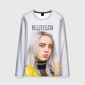 Мужской лонгслив 3D с принтом BillieEilish в Екатеринбурге, 100% полиэстер | длинные рукава, круглый вырез горловины, полуприлегающий силуэт | Тематика изображения на принте: billie eilish | lovely | music | ocean eyes | pop | билли айлиш | девушка | музыка | океан | поп | эйлиш | элиш