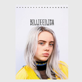 Скетчбук с принтом BillieEilish в Екатеринбурге, 100% бумага
 | 48 листов, плотность листов — 100 г/м2, плотность картонной обложки — 250 г/м2. Листы скреплены сверху удобной пружинной спиралью | billie eilish | lovely | music | ocean eyes | pop | билли айлиш | девушка | музыка | океан | поп | эйлиш | элиш