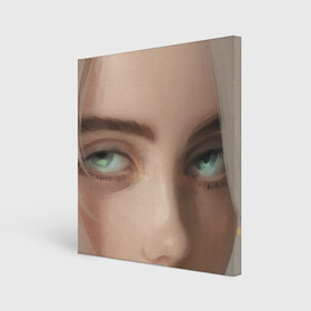 Холст квадратный с принтом Ocean Eyes в Екатеринбурге, 100% ПВХ |  | billie eilish | lovely | music | ocean eyes | pop | билли айлиш | девушка | музыка | океан | поп | эйлиш | элиш