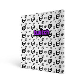 Холст квадратный с принтом Twitch в Екатеринбурге, 100% ПВХ |  | Тематика изображения на принте: game | gamer | logo | pattern | twitch | twitties | игры | логотип | паттерн | стрим | твитч | текстура