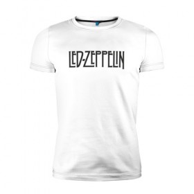 Мужская футболка премиум с принтом Led Zeppelin в Екатеринбурге, 92% хлопок, 8% лайкра | приталенный силуэт, круглый вырез ворота, длина до линии бедра, короткий рукав | blues rock | heavy | led zeppelin | progressive hard rock