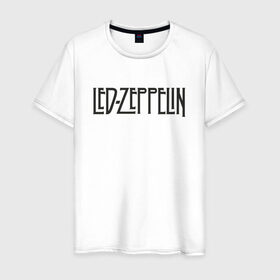 Мужская футболка хлопок с принтом Led Zeppelin в Екатеринбурге, 100% хлопок | прямой крой, круглый вырез горловины, длина до линии бедер, слегка спущенное плечо. | Тематика изображения на принте: blues rock | heavy | led zeppelin | progressive hard rock