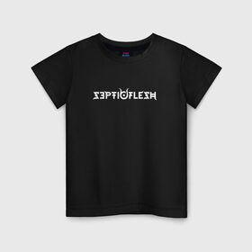 Детская футболка хлопок с принтом Septicflesh в Екатеринбурге, 100% хлопок | круглый вырез горловины, полуприлегающий силуэт, длина до линии бедер | 