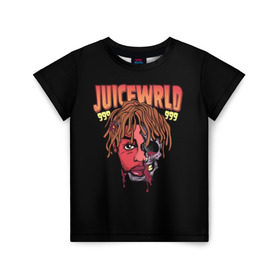 Детская футболка 3D с принтом Juice WRLD в Екатеринбурге, 100% гипоаллергенный полиэфир | прямой крой, круглый вырез горловины, длина до линии бедер, чуть спущенное плечо, ткань немного тянется | dreams | jucie | juice | lucid | rap | world | wrld | американский | ворлд | врлд | джус | реп | репер | рэп | рэпер
