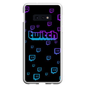 Чехол для Samsung S10E с принтом Twitch (gradient) в Екатеринбурге, Силикон | Область печати: задняя сторона чехла, без боковых панелей | Тематика изображения на принте: видеоигры | видеостриминг | киберспорт | стрим | трансляции | турниры