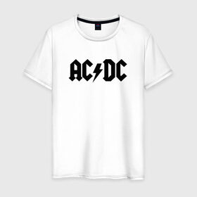 Мужская футболка хлопок с принтом AC/DC в Екатеринбурге, 100% хлопок | прямой крой, круглый вырез горловины, длина до линии бедер, слегка спущенное плечо. | ac dc | blues rock | hard rock