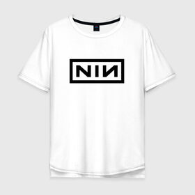 Мужская футболка хлопок Oversize с принтом Nine Inch Nails в Екатеринбурге, 100% хлопок | свободный крой, круглый ворот, “спинка” длиннее передней части | industrial | industrial rock | nine inch nails