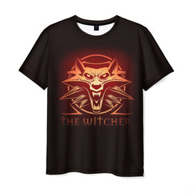 Мужская футболка 3D с принтом The Witcher в Екатеринбурге, 100% полиэфир | прямой крой, круглый вырез горловины, длина до линии бедер | wild hunt | арбалет | ведьмак 3 | геральт | дикая | магия | охота | сказка | сфера | фэнтези | цири