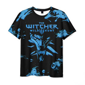 Мужская футболка 3D с принтом The Witcher 3: Wild Hunt в Екатеринбурге, 100% полиэфир | прямой крой, круглый вырез горловины, длина до линии бедер | wild hunt | арбалет | ведьмак 3 | геральт | дикая | магия | охота | сказка | сфера | фэнтези | цири