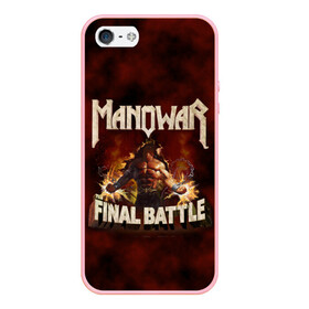 Чехол для iPhone 5/5S матовый с принтом ManowaR final battle в Екатеринбурге, Силикон | Область печати: задняя сторона чехла, без боковых панелей | adams | demaio | eric | heavy | joey | metal | true | viking | адамс | викинг метал | димайо | метал | мифология | скандинавская | тяжёлый | хамзи | хеви метал