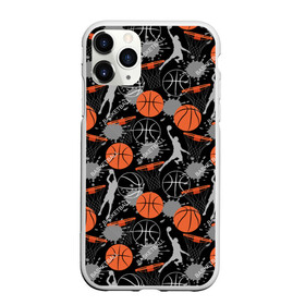 Чехол для iPhone 11 Pro Max матовый с принтом Basketball в Екатеринбурге, Силикон |  | basket | basketball | баскетбол | баскетбольные | болельщик | бросок | брызги | графика | иллюстрация | капли | картинка | кляксы | кольцо | мода | мячи | надпись | прыжок | рисунок | сетка | сила | скорость