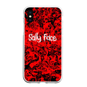 Чехол для iPhone XS Max матовый с принтом Sally Face Bloody в Екатеринбурге, Силикон | Область печати: задняя сторона чехла, без боковых панелей | cтикер | game | larry | mask | new | sally face | sf | ангел | без маски | гизмо | девид | девочка | игра | казнь | компьютер | кровь | лари | ларри | лицемер | логотип | мальчик | маска | молнии | мрачная | на лице | надпись