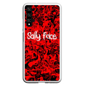 Чехол для Honor 20 с принтом Sally Face Bloody в Екатеринбурге, Силикон | Область печати: задняя сторона чехла, без боковых панелей | Тематика изображения на принте: cтикер | game | larry | mask | new | sally face | sf | ангел | без маски | гизмо | девид | девочка | игра | казнь | компьютер | кровь | лари | ларри | лицемер | логотип | мальчик | маска | молнии | мрачная | на лице | надпись