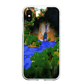 Чехол для iPhone XS Max матовый с принтом Minecraft в Екатеринбурге, Силикон | Область печати: задняя сторона чехла, без боковых панелей | blade | blocks | creeper | cubes | game | ken | mine craft | minecraft | mobs | sword | игры | крипер | майн крафт | майнкрафт | моб