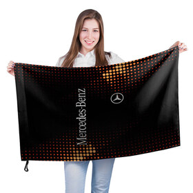 Флаг 3D с принтом Mercedes в Екатеринбурге, 100% полиэстер | плотность ткани — 95 г/м2, размер — 67 х 109 см. Принт наносится с одной стороны | amg | mercedes | авто | автомобиль | иномарка | логотип | машина | мерседес | текстура