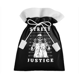 Подарочный 3D мешок с принтом Street justice в Екатеринбурге, 100% полиэстер | Размер: 29*39 см | justice | s | skeleton | skull | street | банда | бандана | бандит | бейсболка | графика | иллюстрация | картинка | мода | надпись | оружие | пистолеты | платок | револьверы | рисунок | символ | скелет | справедливость