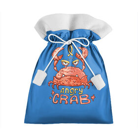 Подарочный 3D мешок с принтом Hungry crab в Екатеринбурге, 100% полиэстер | Размер: 29*39 см | angry | crab | gloomy | hungry | ocean | red | sea | sign | stars | water | вода | голодный | графика | детский | звезды | злой | знак | иллюстрация | картинка | краб | красный | мода | море | морские | надпись | океан | рисунок | рыба