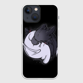 Чехол для iPhone 13 mini с принтом Night Fury в Екатеринбурге,  |  | how to train your dragon | night fury | беззубик | дракон | инь янь | как приручить дракона | ночная фурия