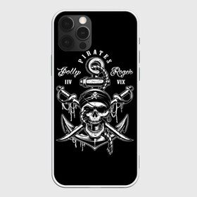 Чехол для iPhone 12 Pro с принтом Pirates в Екатеринбурге, силикон | область печати: задняя сторона чехла, без боковых панелей | b | pirates | robbers | sea | skull | бандана | веселый | графика | иллюстрация | канат | картинка | кости | логотип | мода | морские | надпись | оружие | пираты | платок | разбойники | рисунок | роджер | сабли | стиль