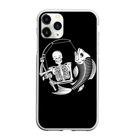 Чехол для iPhone 11 Pro Max матовый с принтом Fishing в Екатеринбурге, Силикон |  | death | fish | fisherman | fishing | halloween | holiday | skeletons | spinning | symbol | графика | иллюстрация | картинка | леска | мода | праздник | рисунок | рыба | рыбак | рыбалка | символ | скелеты | спиннинг | стиль | трафарет | фон