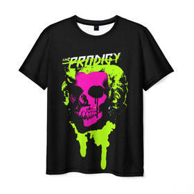 Мужская футболка 3D с принтом The Prodigy в Екатеринбурге, 100% полиэфир | прямой крой, круглый вырез горловины, длина до линии бедер | 90 е | the prodigy | кит флинт | музыка | панк | рок | техно | череп | электро