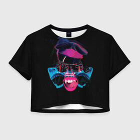 Женская футболка Cropp-top с принтом The Prodigy в Екатеринбурге, 100% полиэстер | круглая горловина, длина футболки до линии талии, рукава с отворотами | 90 е | the prodigy | кит флинт | музыка | панк | рок | техно | электро