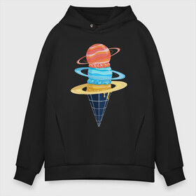 Мужское худи Oversize хлопок с принтом Space Ice Cream в Екатеринбурге, френч-терри — 70% хлопок, 30% полиэстер. Мягкий теплый начес внутри —100% хлопок | боковые карманы, эластичные манжеты и нижняя кромка, капюшон на магнитной кнопке | Тематика изображения на принте: earth | express | futurama | galaxy | ice cream | moon | nasa | planet | space | star | world | астронавт | вселенная | гагарин | галактика | еда | звезда | звезды | земля | космонавт | космос | луна | мир | мороженое | н | наса | небо | планета