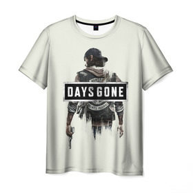 Мужская футболка 3D с принтом Days Gone Poster в Екатеринбурге, 100% полиэфир | прямой крой, круглый вырез горловины, длина до линии бедер | 2019 | days gone | game | poster | ps4 | zombie | жизнь после | зомби | игра