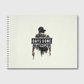 Альбом для рисования с принтом Days Gone Poster в Екатеринбурге, 100% бумага
 | матовая бумага, плотность 200 мг. | 2019 | days gone | game | poster | ps4 | zombie | жизнь после | зомби | игра