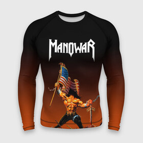 Мужской рашгард 3D с принтом MANOWAR в Екатеринбурге,  |  | manowar | manowar 2019 | manowar warriors | manowar world | группа manowar | концерт manowar. | мановар