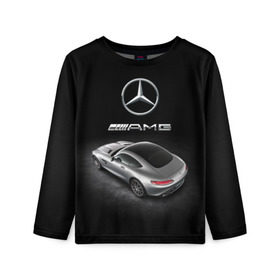 Детский лонгслив 3D с принтом Mercedes V8 Biturbo AMG в Екатеринбурге, 100% полиэстер | длинные рукава, круглый вырез горловины, полуприлегающий силуэт
 | amg | cool | design | mercedes | mercedes benz | motorsport | power | prestige | race | silver | sport car | status | автоспорт | гонка | дизайн | круто | мерседес | мощь | престиж | серебряный | спорткар | статус