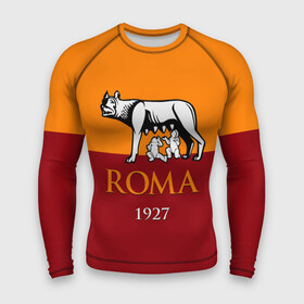 Мужской рашгард 3D с принтом Рома в Екатеринбурге,  |  | as roma | giallorossi | lupi | roma | romanista | волки | жёлто красные | италия | рома | серия а | форма | футбол | футболист | футбольная | футбольный клуб