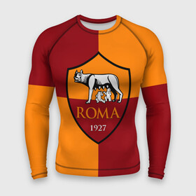 Мужской рашгард 3D с принтом Рома в Екатеринбурге,  |  | as roma | giallorossi | lupi | roma | romanista | волки | жёлто красные | италия | рома | серия а | форма | футбол | футболист | футбольная | футбольный клуб