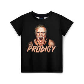 Детская футболка 3D с принтом The Prodigy в Екатеринбурге, 100% гипоаллергенный полиэфир | прямой крой, круглый вырез горловины, длина до линии бедер, чуть спущенное плечо, ткань немного тянется | prodigy | the | бигбит | брейкбит | дарование | кит флинт | максим реалити | продиджи | синтипанк | техно | чудо