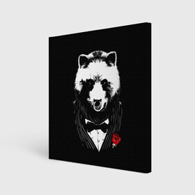 Холст квадратный с принтом Медведь авторитет в Екатеринбурге, 100% ПВХ |  | authority | bear | go | авторитет | аль капоне | бабочка | в носу | взгляд | галстук | графика | дикий | животное | иллюстрация | картинка | кольцо | костюм | красная | крестный | мафия | медведь | мода | отец