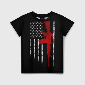 Детская футболка 3D с принтом American Patriot в Екатеринбурге, 100% гипоаллергенный полиэфир | прямой крой, круглый вырез горловины, длина до линии бедер, чуть спущенное плечо, ткань немного тянется | america | canada | city | donald | fortnite | la | lil | los angeles | moskow | msc | new york | ny | peep | pubg | russia | supreme | trasher | trupm | usa | америка | канада | лос анджелес | нью йорк