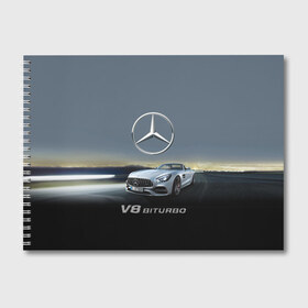 Альбом для рисования с принтом V8 Biturbo в Екатеринбурге, 100% бумага
 | матовая бумага, плотность 200 мг. | amg | cool | design | mercedes | mercedes benz | motorsport | power | prestige | race | sport car | status | автоспорт | гонка | дизайн | круто | мерседес | мощь | престиж | спорткар | статус