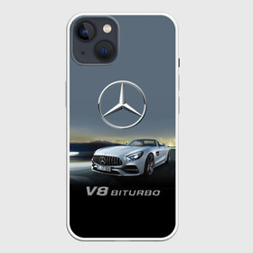 Чехол для iPhone 13 с принтом V8 Biturbo в Екатеринбурге,  |  | Тематика изображения на принте: amg | cool | design | mercedes | mercedes benz | motorsport | power | prestige | race | sport car | status | автоспорт | гонка | дизайн | круто | мерседес | мощь | престиж | спорткар | статус