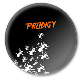 Значок с принтом The Prodigy в Екатеринбурге,  металл | круглая форма, металлическая застежка в виде булавки | flint | keith | kit | prodigy | кит | продиджи | продижи | протиджи | флинт