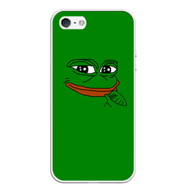 Чехол для iPhone 5/5S матовый с принтом Pepe в Екатеринбурге, Силикон | Область печати: задняя сторона чехла, без боковых панелей | bad | dab | frog | good | kek | make pepe great again | pepe | sad | sad frog | vote for pepe | кек | лягушка | мем | мемы | пепе | со смыслом | фрог