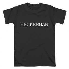 Мужская футболка хлопок с принтом Hackerman в Екатеринбурге, 100% хлопок | прямой крой, круглый вырез горловины, длина до линии бедер, слегка спущенное плечо. | 