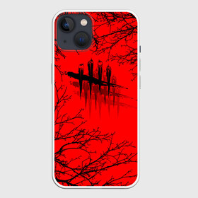 Чехол для iPhone 13 с принтом Dead by Daylight в Екатеринбурге,  |  | dead by daylight | ветки | деад бай деад лайт | деревья | жуть | игра | компьютерная игра | красный | красный и черный | кровь | ужасы | черный