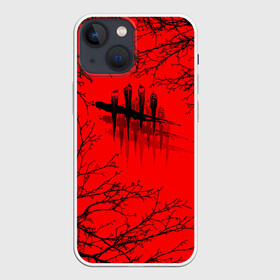 Чехол для iPhone 13 mini с принтом Dead by Daylight в Екатеринбурге,  |  | dead by daylight | ветки | деад бай деад лайт | деревья | жуть | игра | компьютерная игра | красный | красный и черный | кровь | ужасы | черный