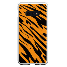 Чехол для Samsung S10E с принтом Тигр в Екатеринбурге, Силикон | Область печати: задняя сторона чехла, без боковых панелей | животное | зверь | кардашьян | ким | кот | лев | оранжевый | полосы | рыжий | тигр | черный